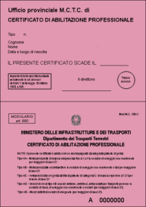Certificato Abilitazione Professionale - C.A.P.